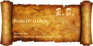 Rudolf Diána névjegykártya